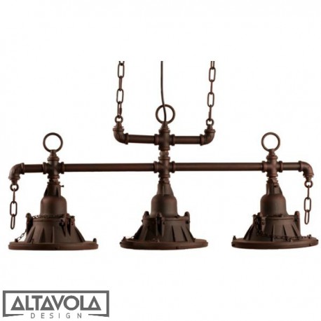 Lampa wisząca WARSAW LOFT rdzawe rury ALTAVOLA