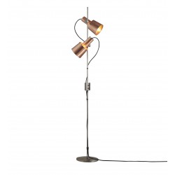 Lampa podłogowa Chester Floor Light, Satin Copper, Black Braided Cable  - Btc Original