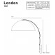 Kinkiet London Wall Light, Black With Brass Arm  - Btc Original