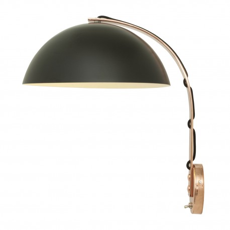 Kinkiet London Wall Light, Black With Brass Arm  - Btc Original