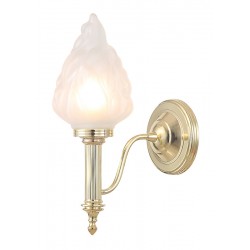 Kinkiet Bathroom Carroll3 Polished Brass Elstead