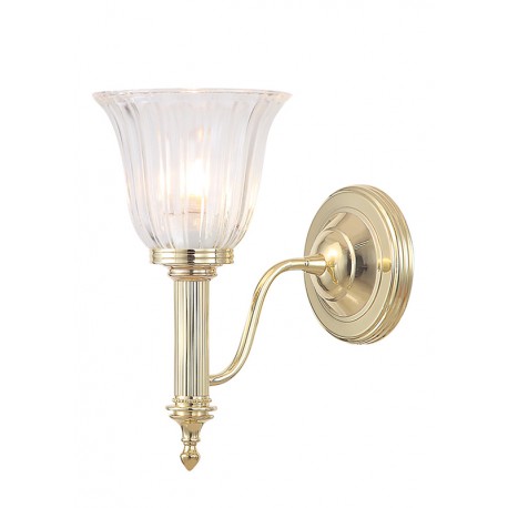 Kinkiet Bathroom Carroll1 Polished Brass Elstead