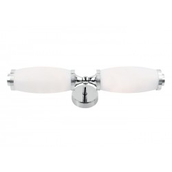 Kinkiet Bathroom Eliot Twin Wall Light Polished Chrome Elstead