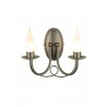 Kinkiet Bathroom Minster 2Lt Wall Light Black  Elstead
